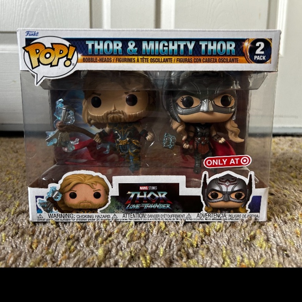 FUNKO POP-Thor 4: Love and Thunder - Thor & Mighty Thor US Exclusive Pop! 2-Pack